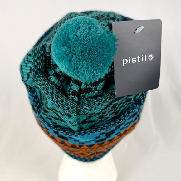 NWT Pistil Winter Beanie Stocking Ski Cap Isabetta Teal Aztec Christmas Gift - Picture 2 of 12